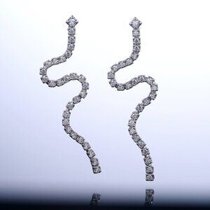 💞Simple Trendy Snake Shiny Fashion Earrings for Women, MARR9126